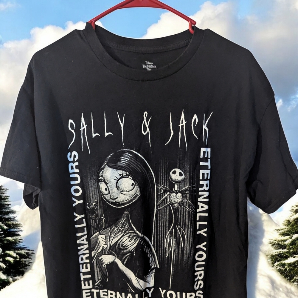 Sally and Jack Eternally Yours T Shirt - The Nightmare Before Christmas Sz Large